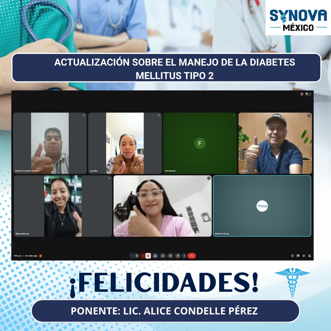 Participantes de una clase en vivo de SYNOVA México
